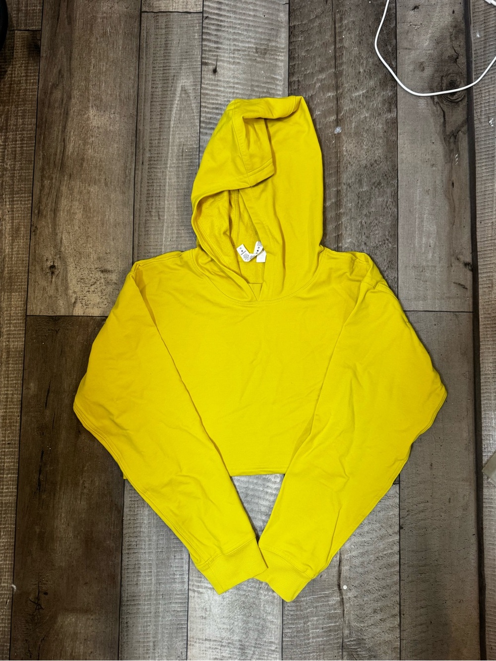 lululemon athletica Yellow Cropped Hoodie